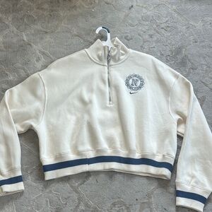 Nike Women's Cream Quarter-Zip Sweater